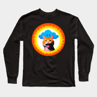 Scream Cat Long Sleeve T-Shirt